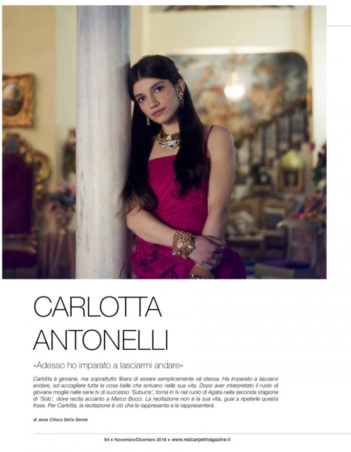 CARLOTTA ANTONELLI SU RED CARPET MAGAZINE