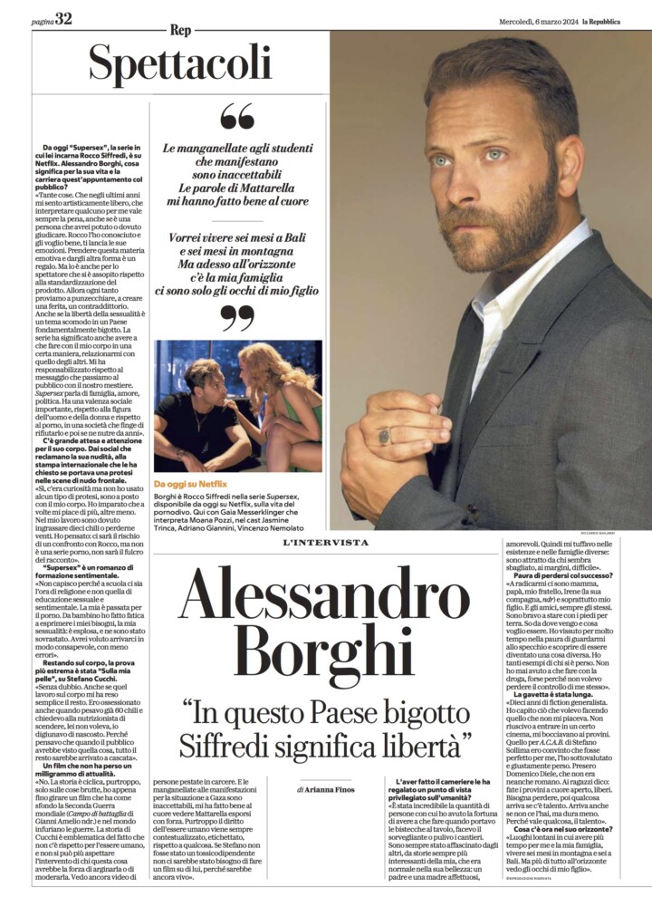 ALESSANDRO BORGHI SU LA REPUBBLICA